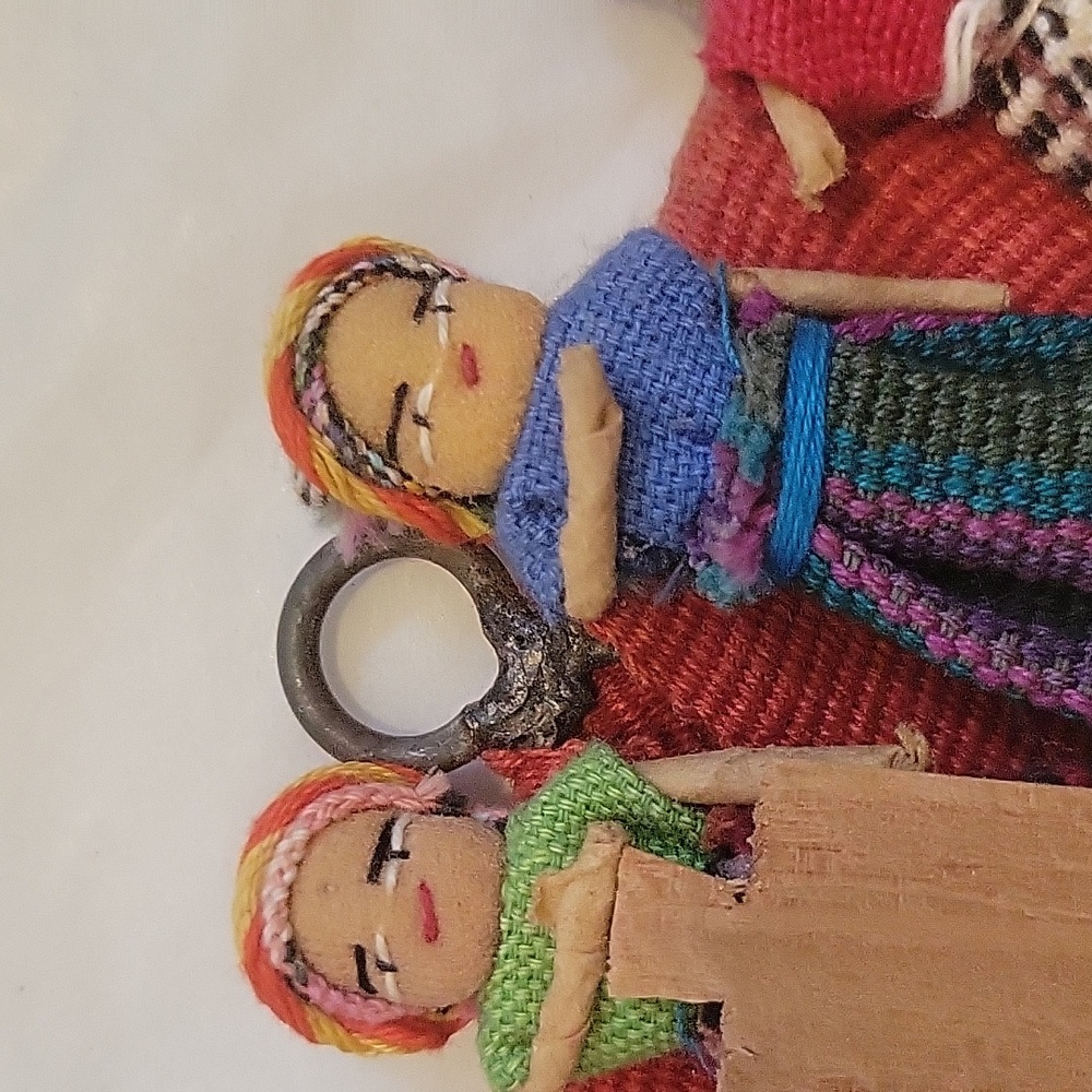 Handcrafted Multicolor Fiber Art Wreath - Picture 3 of 3